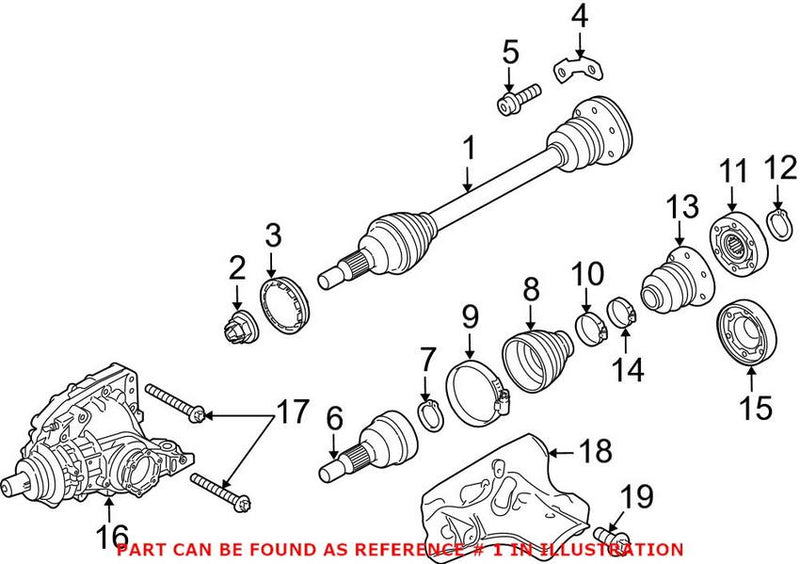 CV Axle Assembly – Front