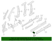 Genuine Porsche parts diagram