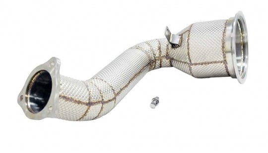 Racing Dynamics Catted Downpipe w/Heat Shield - Porsche / 971.1 / 3.0L / Panamera