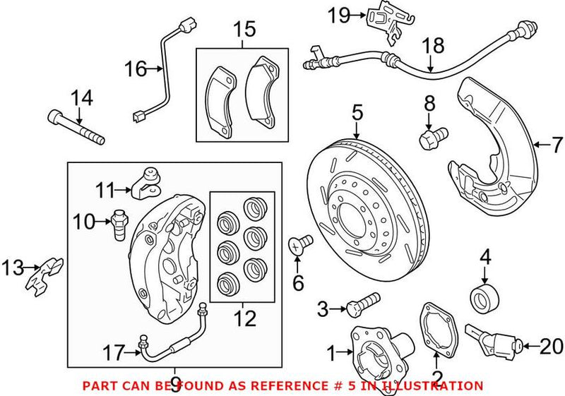 Disc Brake Rotor – Front Pasenger Side (Without Ceramic Composite Brakes)