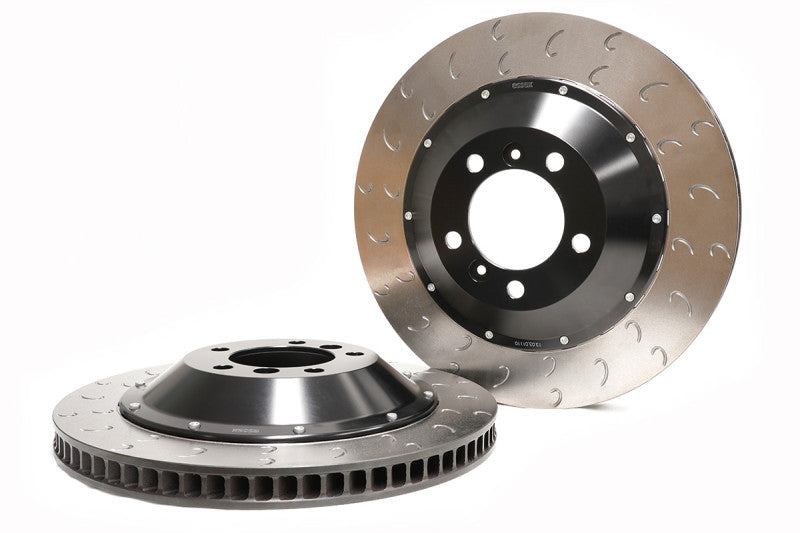 AP Racing by Essex 2-piece Spline Drive Competition J Hook Disc Pair (Front 380x32mm)- Porsche 981 718 Cayman GT4 Clubsport
