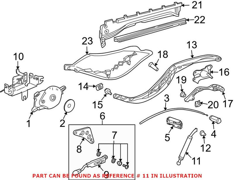 Convertible Top Lift Support – Pasenger Side