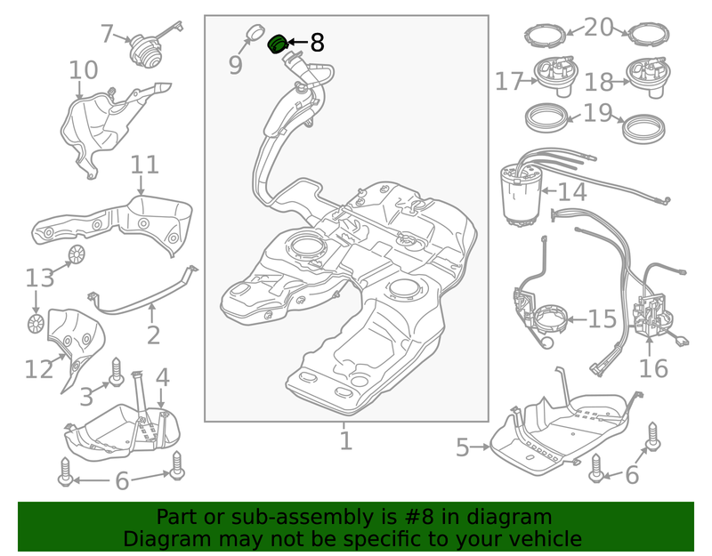 Part can be found as reference #8 in illustration