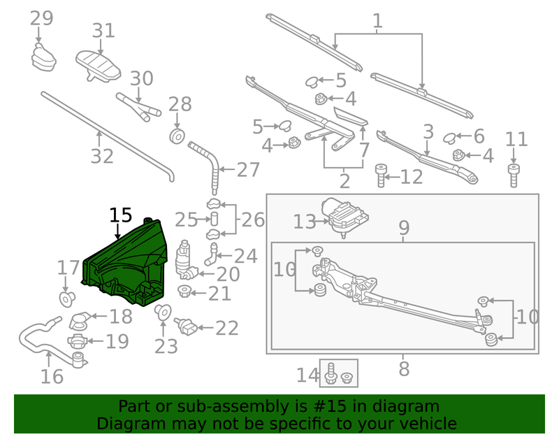 Genuine Porsche parts diagram