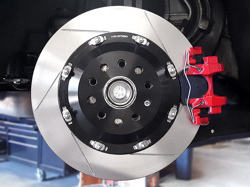2-Piece Floating Brake Rotors Upgrade Kit | Rear 350mm Slotted • MQB