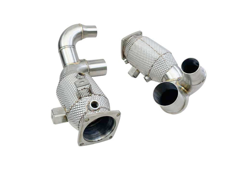 Racing Dynamics Catted By-Pass Pipes w/ Heat Shield - Porsche / 991 / 3.0 (2017-2019)