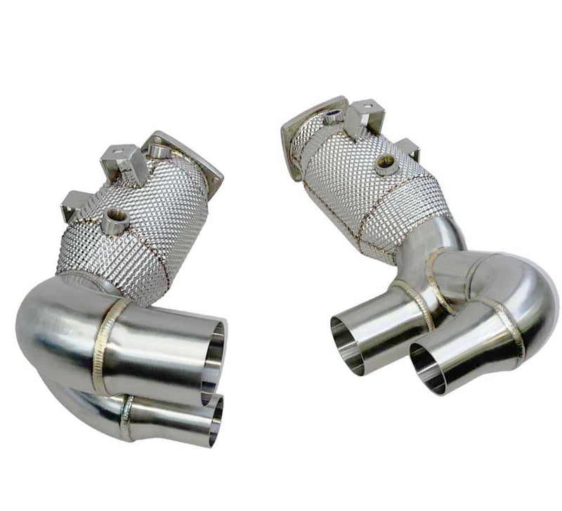 Racing Dynamics Catted By-Pass Pipes w/ Heat Shield - Porsche / 991 / 3.0 (2017-2019)