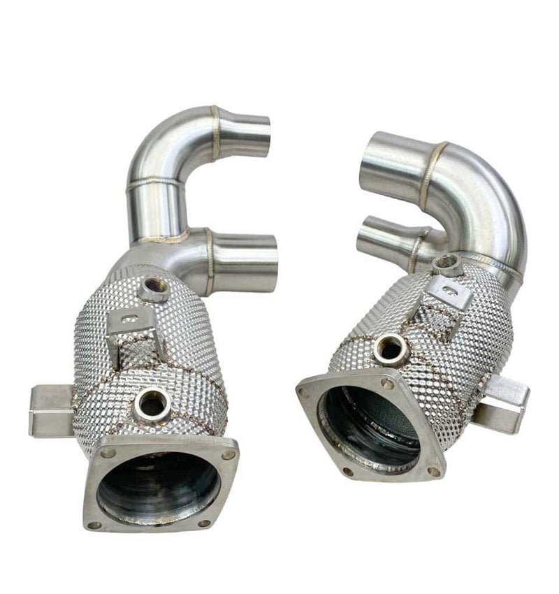 Racing Dynamics Catted By-Pass Pipes w/ Heat Shield - Porsche / 991 / 3.0 (2017-2019)
