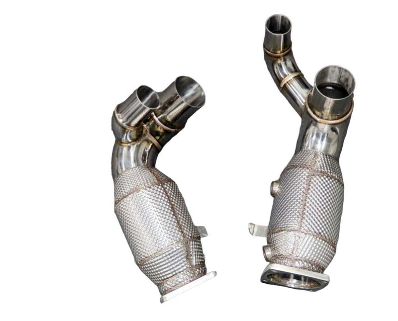 Racing Dynamics Catted By-Pass Pipes w/ Heat Shield - Porsche / 991 / 3.0 (2017-2019)