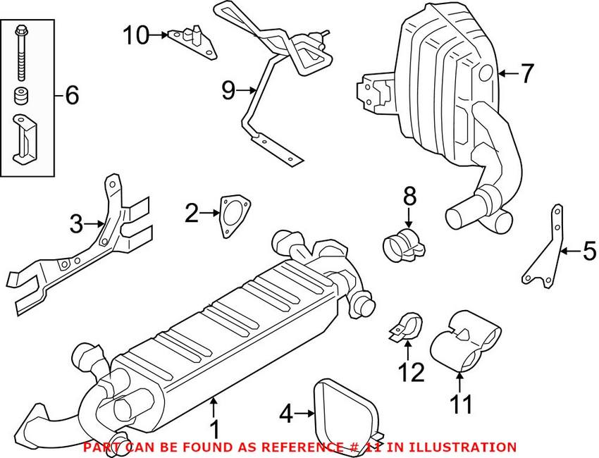 Exhaust Tail Pipe Tip – Pasenger Side (Sport Exhaust Package)