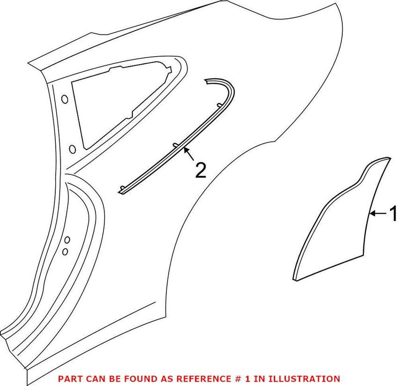 Stone Guard Decal – Rear Driver Side