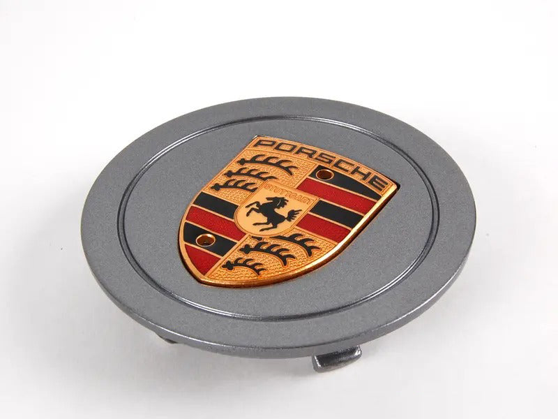 Seal Grey Metallic Center Cap With Porsche Crest - Priced Each