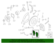 Genuine Porsche parts diagram