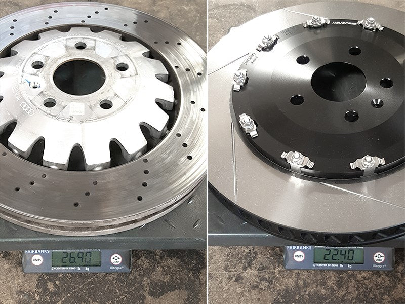 2-Piece Floating Brake Rotors | Front 370mm Slotted • RS 3 8V/8V.2
