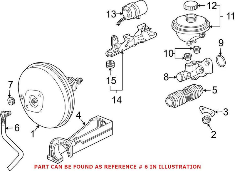 Brake Booster Vacuum Hose