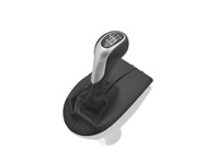 Shift Knob With Boot - Black/Silver