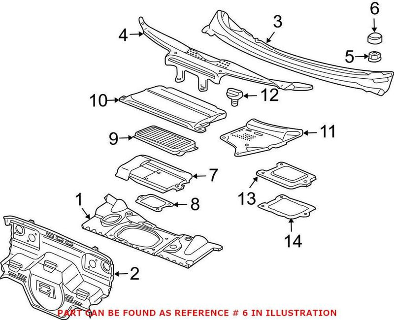 Porsche Cowl Cover Cap 9965725690101C – Genuine Porsche