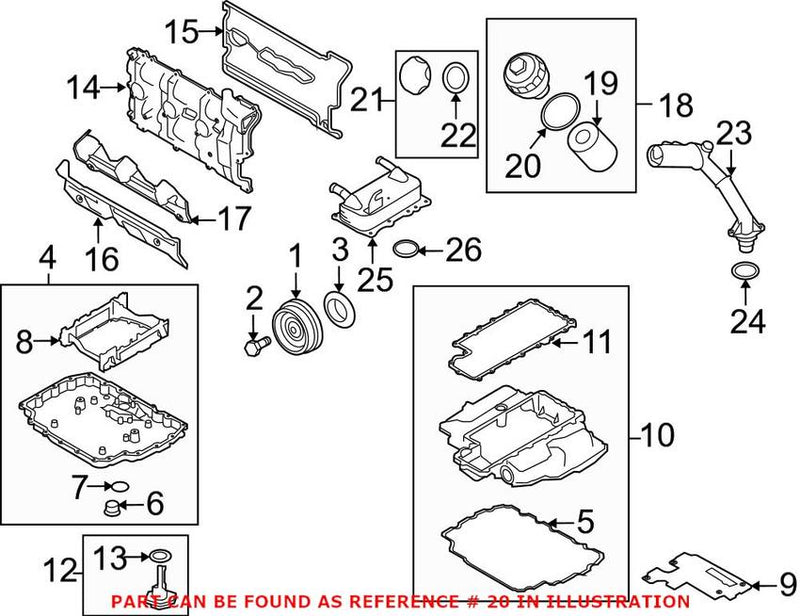 Engine Oil Filter Element O-Ring