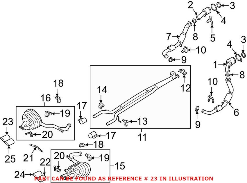Exhaust Tail Pipe Tip – Driver Side (Sport Exhaust Package) (Color-Black)