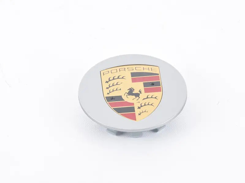 Silver Center Cap With Full Color Porsche Crest - Priced Each
