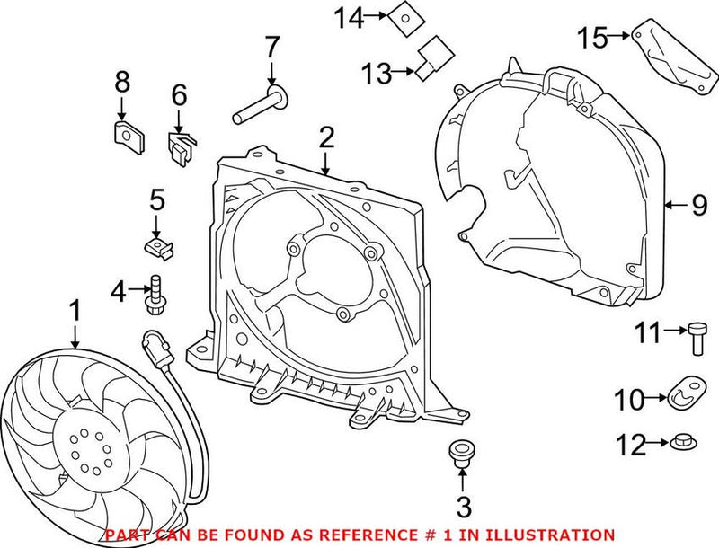 Engine Cooling Fan Motor (With Fan Blade)