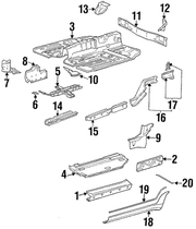 Genuine Porsche parts diagram