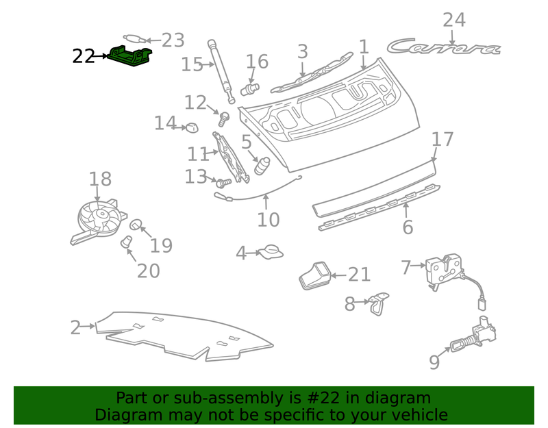 Genuine Porsche parts diagram