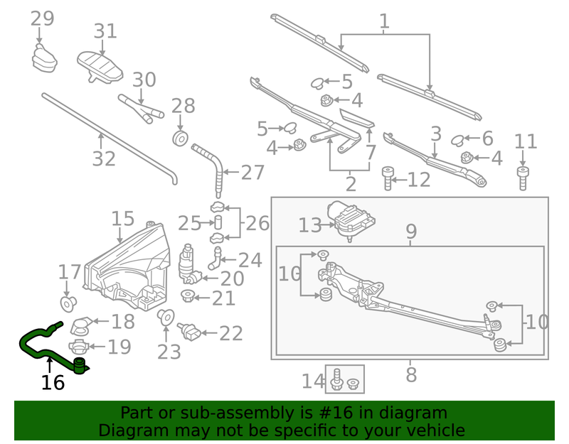 Genuine Porsche parts diagram