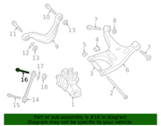 Genuine Porsche parts diagram