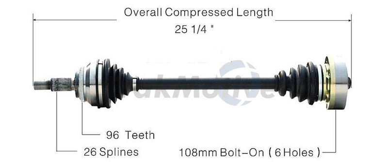 CV Axle Shaft – Front Passenger Side