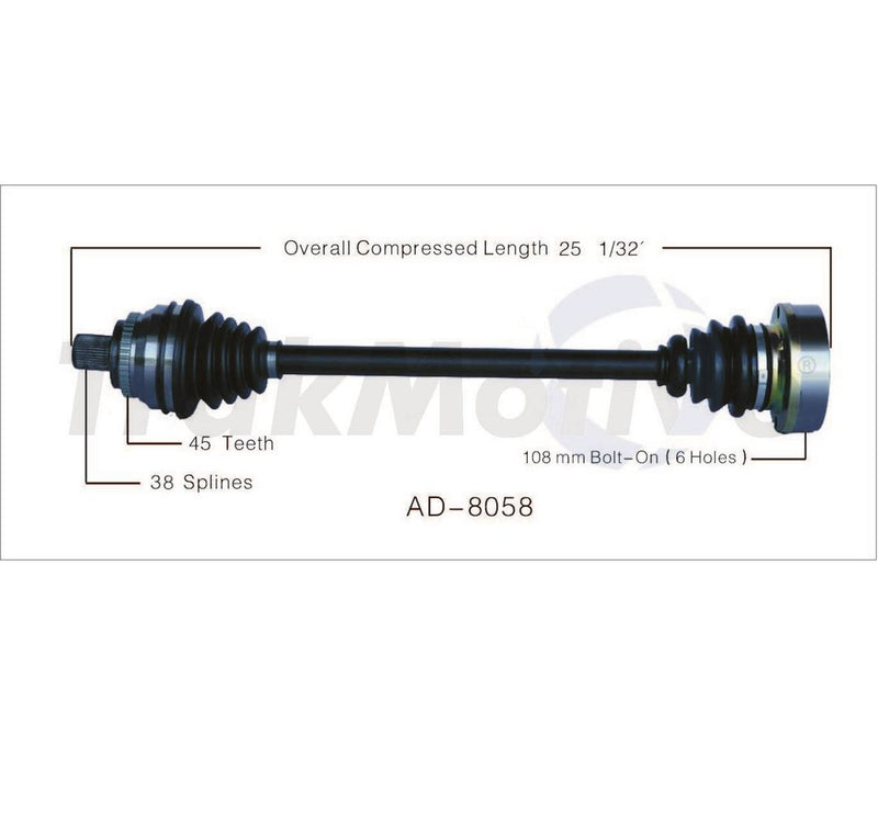 CV Axle Shaft – Front Passenger Side