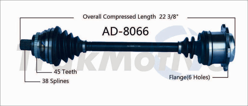 CV Axle Shaft – Front Driver Side