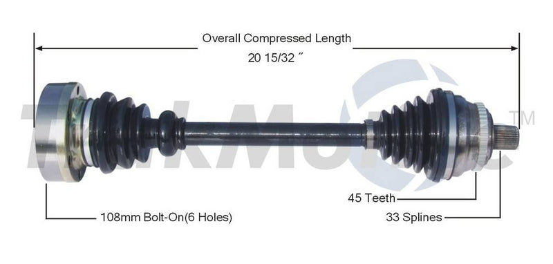 CV Axle Shaft – Front Passenger Side