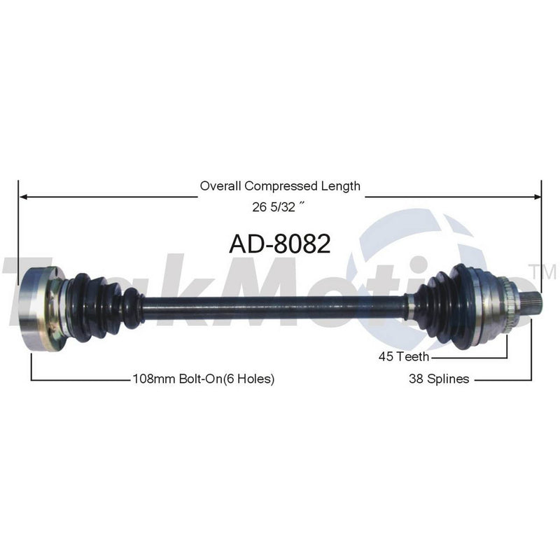 Audi CV Axle Shaft – Front Passenger Side – Aftermarket AD8082