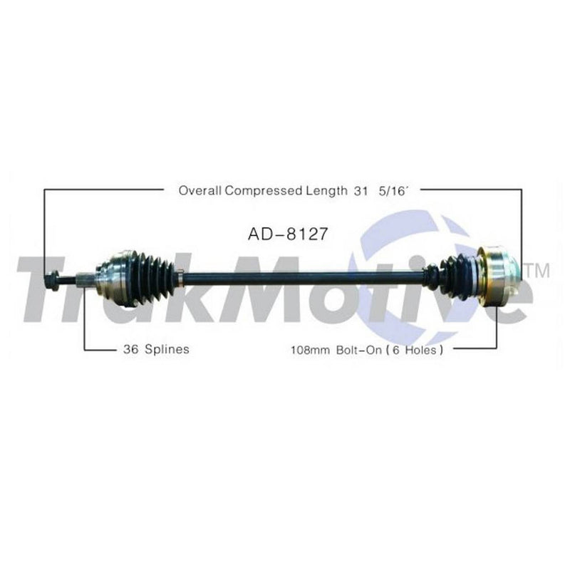 VW CV Axle Shaft – Front Passenger Side – Aftermarket AD8127