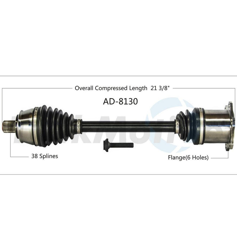Audi CV Axle Shaft – Front Driver Side – Aftermarket AD8130