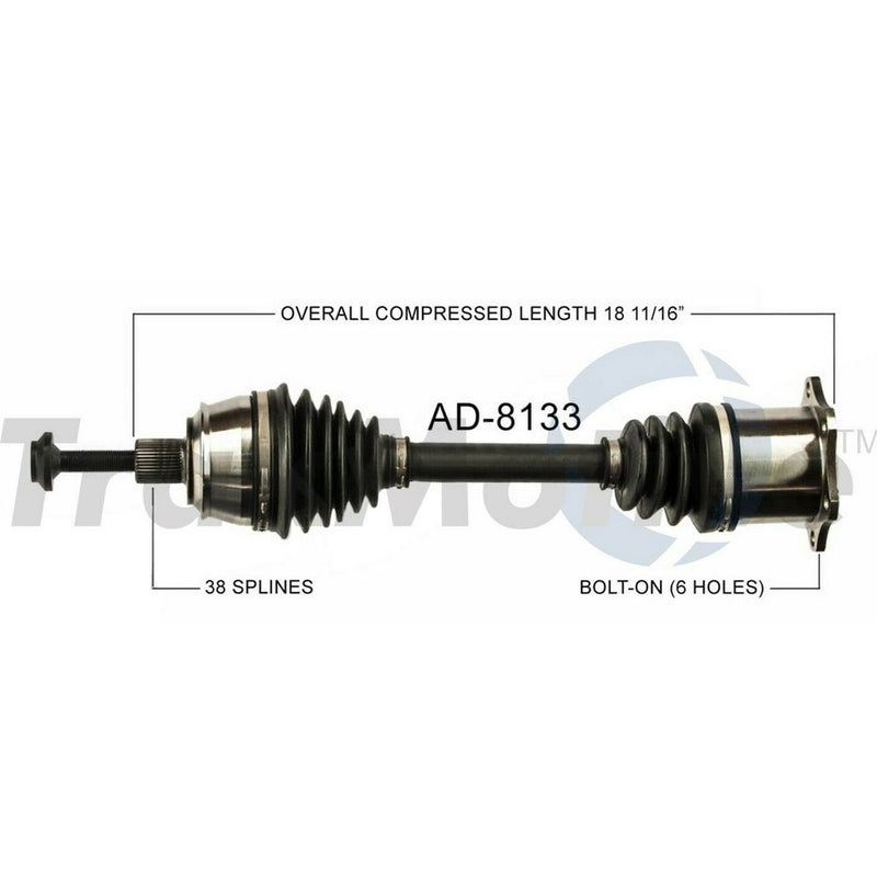 Audi CV Axle Shaft – Front Passenger Side – Aftermarket AD8133