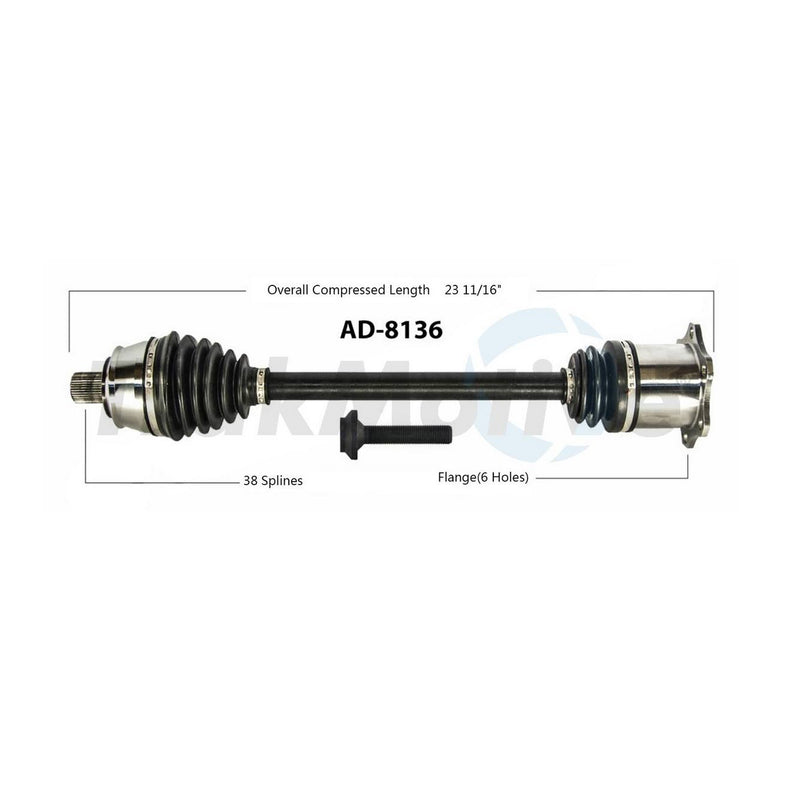 Audi CV Axle Shaft – Front Driver Side – Aftermarket AD8136