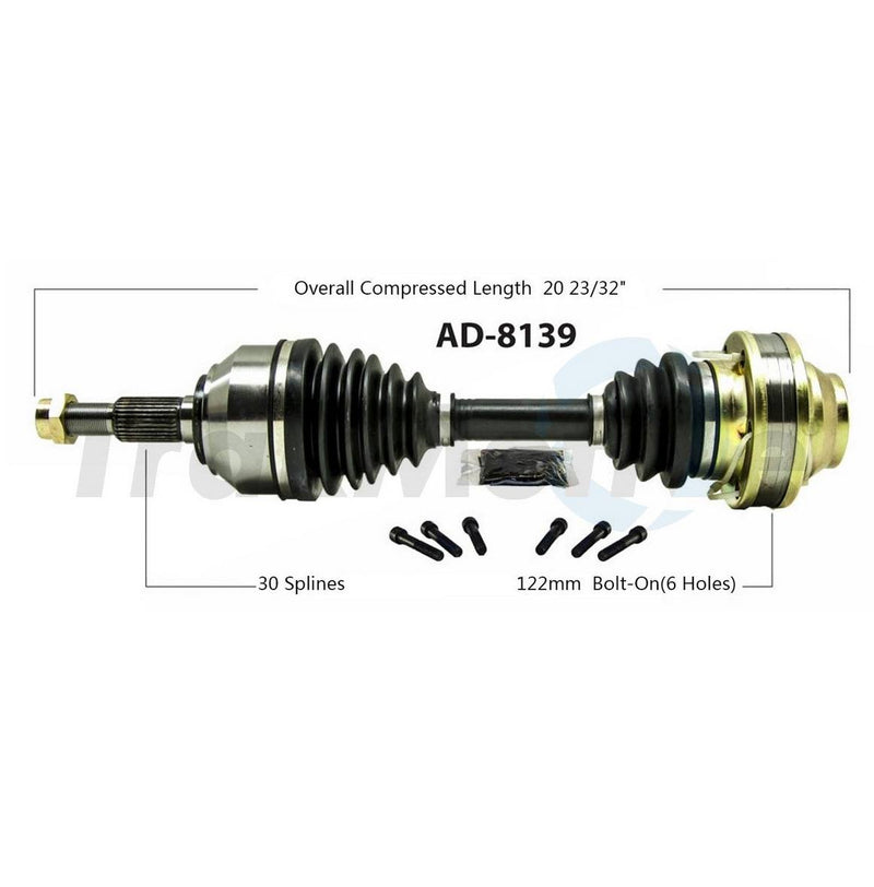 VW CV Axle Shaft – Front Passenger Side – Aftermarket AD8139
