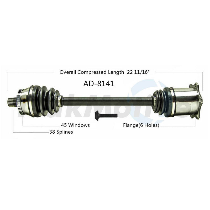 Audi CV Axle Shaft – Front Driver Side – Aftermarket AD8141