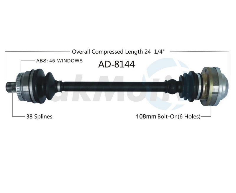 Audi CV Axle Shaft – Rear Driver Side – Aftermarket AD8144