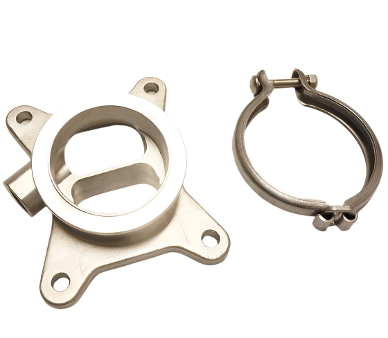 Turbo Manifold Flange Adapter MK7 2.0T TSI, 4 bolt factory manifold to Garrett V-Band G-Series /GTX
