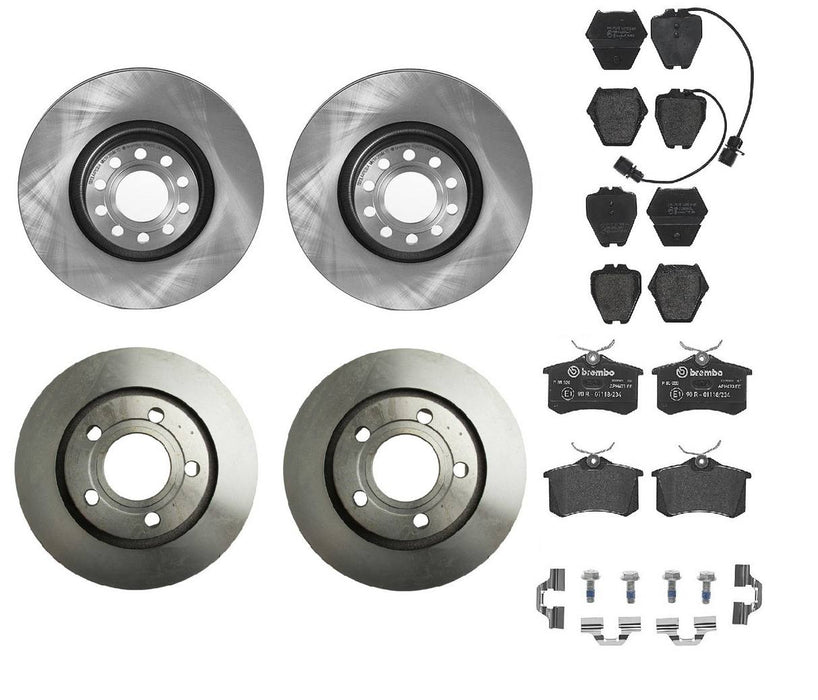 Audi Disc Brake Pad and Rotor Kit – Front and Rear (323mm/269mm) (Low-Met) 4D0615301A
