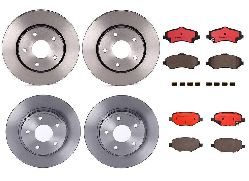 Volkswagen Disc Brake Pad and Rotor Kit – Front and Rear (302mm/305) (Ceramic) K04721995AB