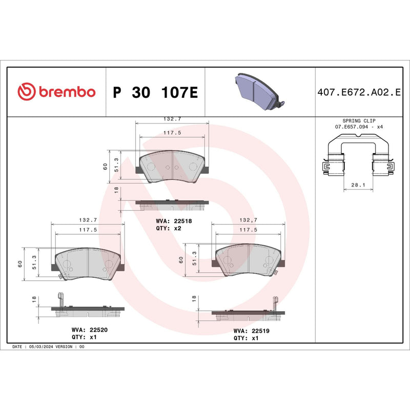 BEYOND EV Front Disc Brake Pad Set - P30107E