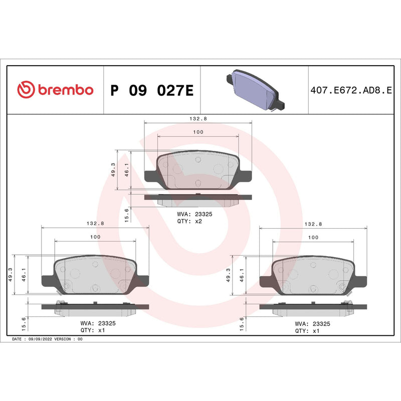 BEYOND EV Rear Disc Brake Pad Set - P09027E