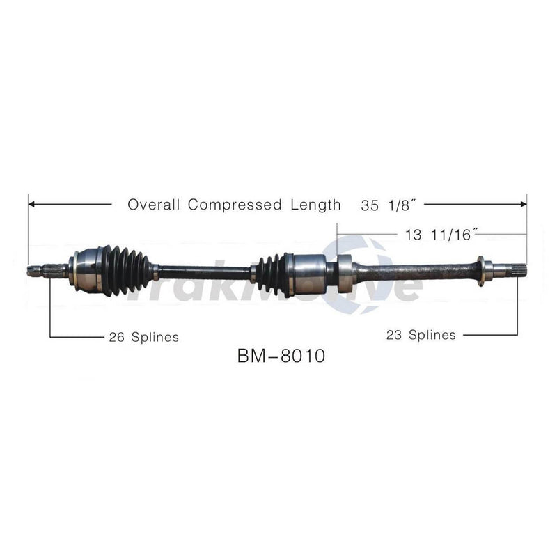 Mini CV Axle Shaft – Front Passenger Side – Aftermarket BM8010