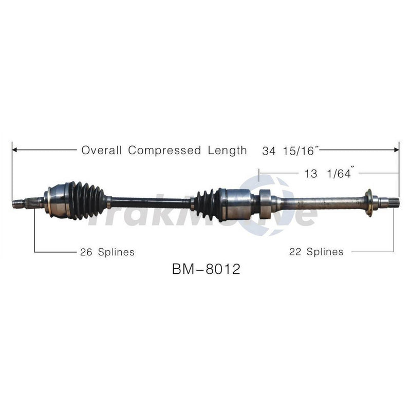 Mini CV Axle Shaft – Front Passenger Side – Aftermarket BM8012