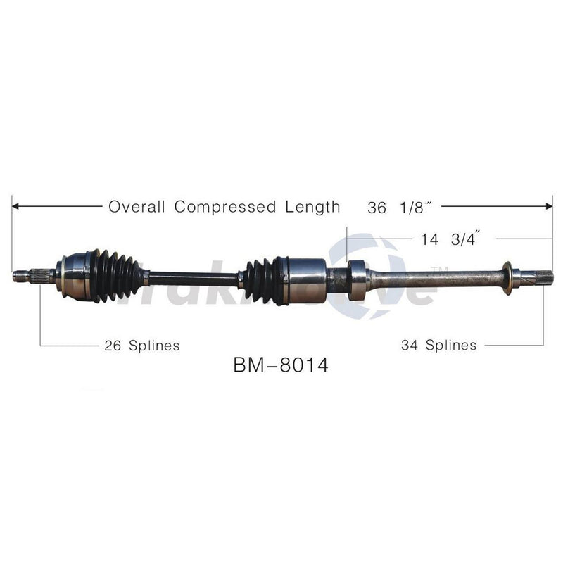 Mini CV Axle Shaft – Front Passenger Side – Aftermarket BM8014