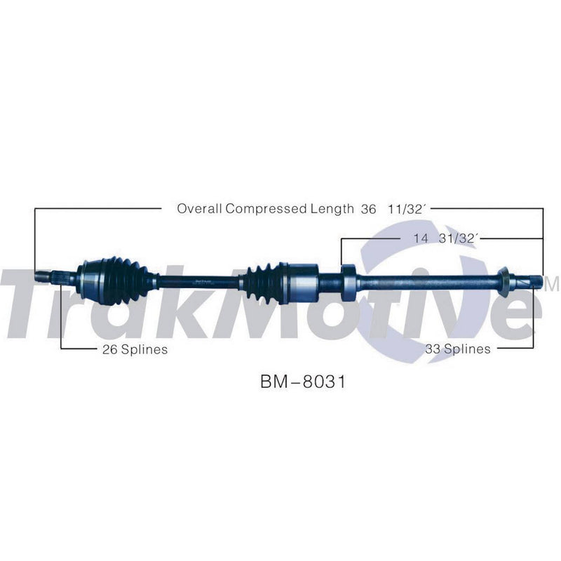 Mini CV Axle Shaft – Front Passenger Side – Aftermarket BM8031